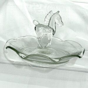 Vintage Clear Decorative Horse Collector Glassware
